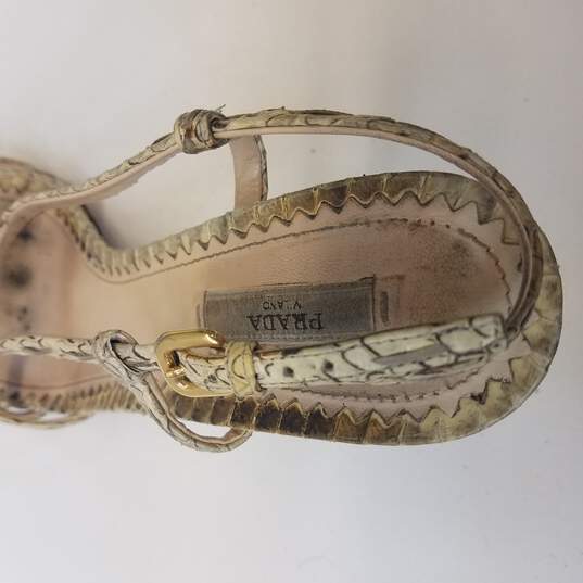 Prada Python Snakeskin High Heel Sandal Women's 9 Authenticated image number 8