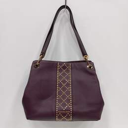 Michael Kors Purple Studded Leather Handbag