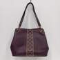 Michael Kors Purple Studded Leather Handbag image number 1