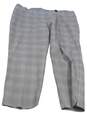 NWT Womens Gray Plaid Flat Front Straight Leg Dress Pants Size 16 S image number 2