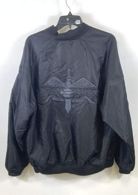 Harley Davidson Men Black Bomber Jacket L image number 2