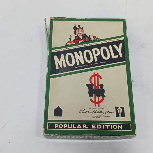 Vintage Parker Brothers Monopoly Popular Edition Board Game image number 1