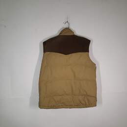 Mens Cotton Mock Neck Sleeveless Front Pockets Full-Zip Puffer Vest Size Medium alternative image