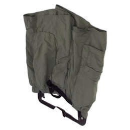 Mens Gray Flat Front Dark Wash Pockets Elastic Waist Cargo Shorts Size 40-42 alternative image