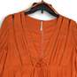 Free People Womens Orange V-Neck Bell Sleeve Tunic Blouse Top Size Medium image number 3