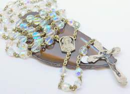 Vintage Icy Aurora Borealis Rosary Prayer Beads 45.2g