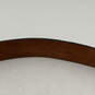 Mens Brown Leather Adjustable Single Tongue Buckle Waist Belt Size 34 image number 3