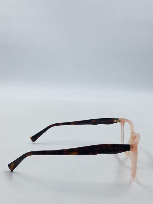 Tiffany & Co. Clear Pink Browline Eyeglasses image number 5