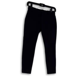 Womens Blue Dark Wash Flat Front Pockets Stretch Skinny Leg Jeans Size 00