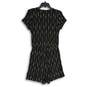 H&M Womens Black Gray Short Sleeve Surplice Neck One Piece Romper Size Small image number 2