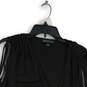 NWT INC International Concepts Womens Black Surplice Neck Blouse Top Size Large image number 3