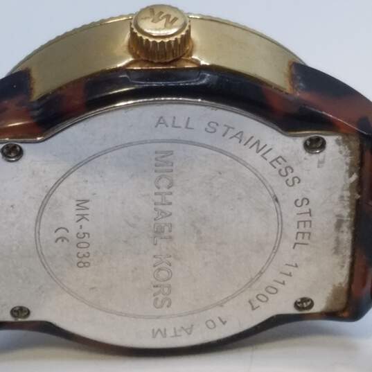 Michael Kors MK-5038 37mm Tortoise Design Analog Multi-Dial Watch 70.0g image number 8