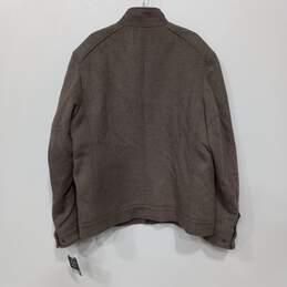 Michael Kors Taupe Wool Blend Zip Front Jacket Men's Size M alternative image