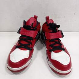 Air Jordan Men's Red & White Leather Shoes Size 15