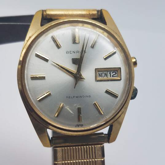 Buy the Benrus Self Winding 34mm Date Vintage Watch 70g | GoodwillFinds