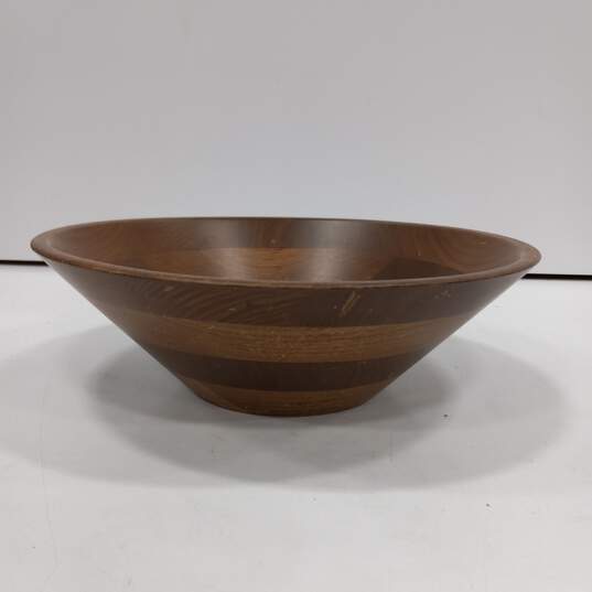 Handmade 12.5" Solid Black Walnut Bowl image number 1