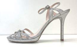 Kate Spade Glitter Strappy Heels Silver 8.5 alternative image