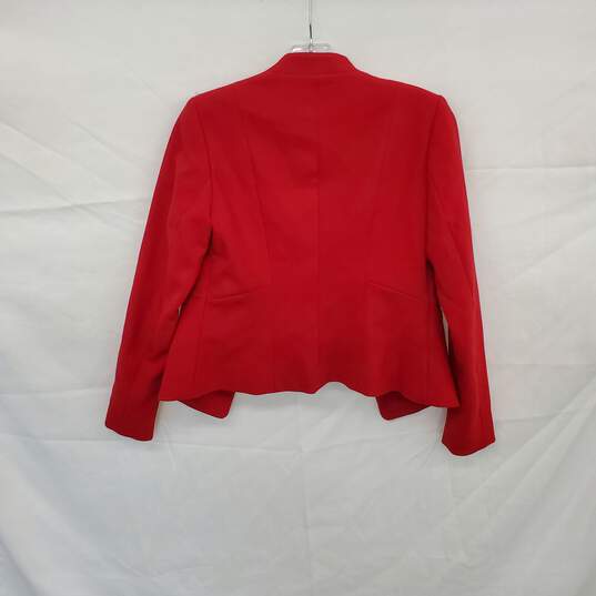 Ann Taylor Factory Petite Red Lined Blazer Jacket WM Size 00P NWT image number 2