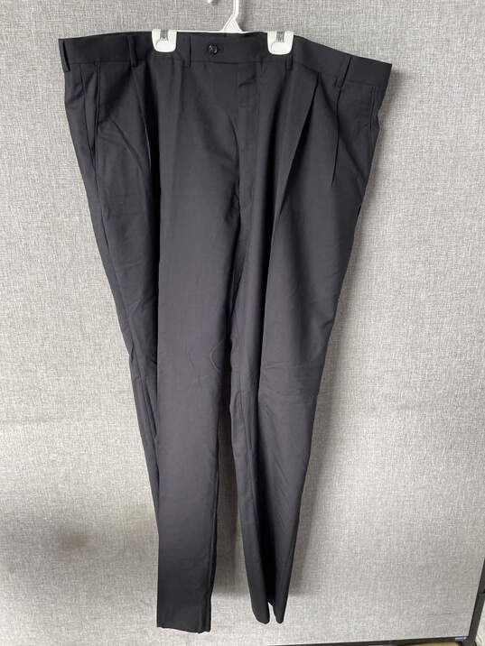 Mens Black Long Sleeve Blazer Pants 2 Piece Suit Set Size 54 T-0297271-A image number 7
