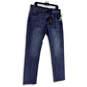 NWT Womens Blue Denim Medium Wash Stretch Pockets Straight Jeans Size 35/32 image number 1