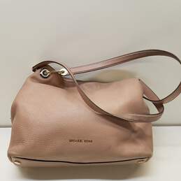 Michael Kors Pebbled Leather Triple Compartment Shoulder Bag Brown