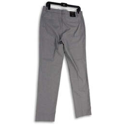 NWT Womens Gray Flat Front Mid Rise Straight Leg Dress Pants Size 8 Tall alternative image