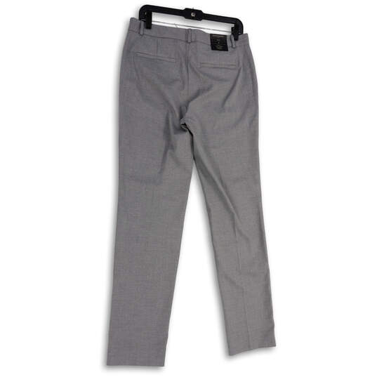 Buy the NWT Womens Gray Flat Front Mid Rise Straight Leg Dress Pants Size 8  Tall
