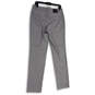 NWT Womens Gray Flat Front Mid Rise Straight Leg Dress Pants Size 8 Tall image number 2