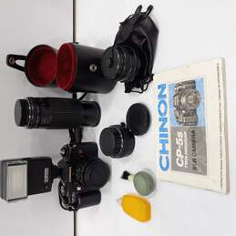 Chinon CP-5S Film Camera w/ Accessories in Bag alternative image
