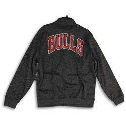 NWT NBA Mens Black Gray Chicago Bulls Full-Zip Basketball Jacket Size Large alternative image