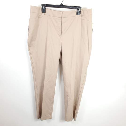 Dana Buchman Women Beige Dress Pants Sz 16 NWT image number 1
