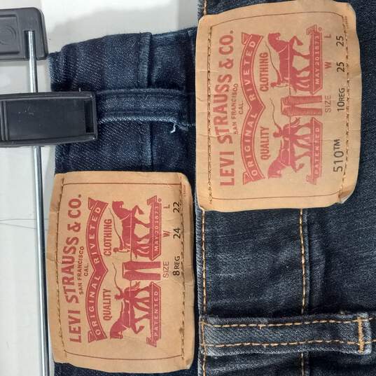 Bundle of 2 Assorted Boy's Blue Jeans Size 8 Reg & 10 Reg image number 4
