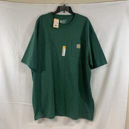 Men's Green Heather Carhartt Loose Fit Pocket T-Shirt, Sz. 2XLT
