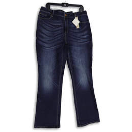 NWT Womens Blue Denim Medium Wash Barely Bootcut Jeans Size 2.5R