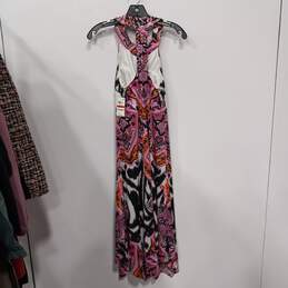 INC INTERNATIONAL CONCEPTS THE ROSE DECOATATIVE ZEBRA LONG DRESS SIZE XS NWT alternative image