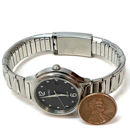 Designer Seiko Silver-Tone Chain Strap Black Round Dial Analog Wristwatch alternative image