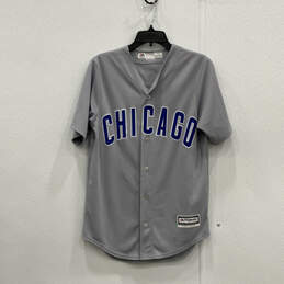Mens Gray Chicago Cubs Willson Contreras #40 Baseball-MLB Jersey Size S