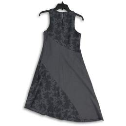 NWT Womens Gray Crew Neck Sleeveless Asymmetric Hem A-Line Dress Size 4 alternative image