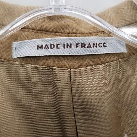 AUTHENTICATED Yves Saint Laurent Beige Wool Coat Mens image number 3