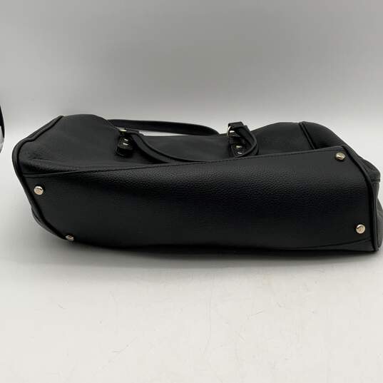 Kate Spade Womens Black Leather Adjustable Strap Bottom Stud Tote Crossbody Bag image number 3