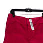 NWT Womens Pink Flat Front Slash Pocket High Waist Chino Shorts Size 10 image number 4