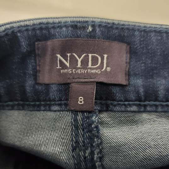 NYDJ Marilyn Straight Crop Blue Jeans Women's Size 8 - NWT image number 3