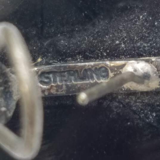 Judith Jack Sterling Silver Amethyst & Onyx Marcasite Vintage Clip Back Earrings 20g image number 5