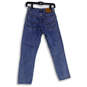 Womens Blue Denim Medium Wash Distressed Straight Leg Jeans Size 25 image number 2