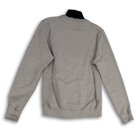 Mens Gray Heather Crew Neck Long Sleeve Pullover Sweatshirt Size Small image number 2