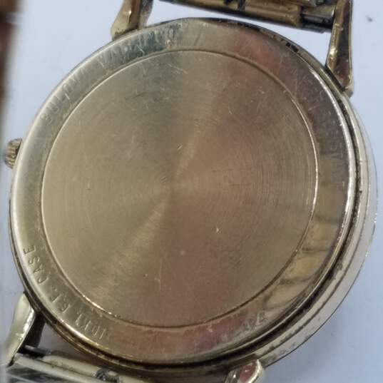 Bulova Accutron 7223 Swiss 33mm Gold Filled Quartz Gold Tone Date Watch 59.0g image number 4