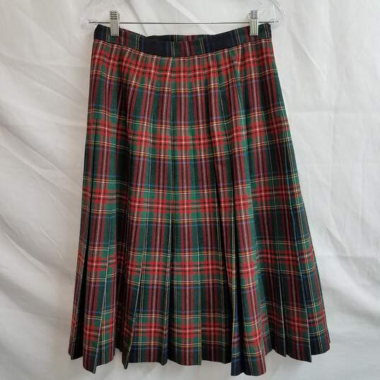 Vintage tartan plaid long wool kilt skirt women's 9/10 image number 1