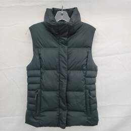 WOMEN'S PATAGONIA GREEN ZIP UP BUTTON DOWN PUFFER VEST SZ SMALL