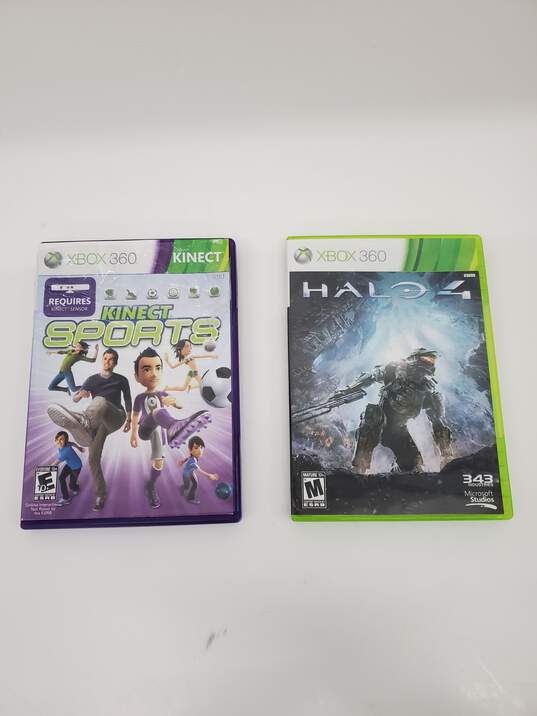 Set of 2 Xbox 360 Game Disc Halo 4+kinect Sports Untested image number 1