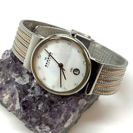 Designer Skagen Ancher 355SSRS Two-Tone Round Dial Analog Wristwatch